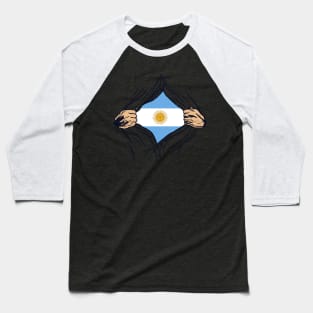 Proud Argentina Flag, Argentina gift heritage, Argentinian girl Boy Friend Baseball T-Shirt